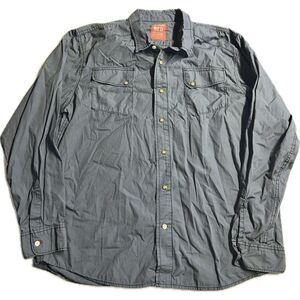 Wrangler Red Men's‎ Size XL Western Pearl Snap Shirt Blue Long Sleeve
